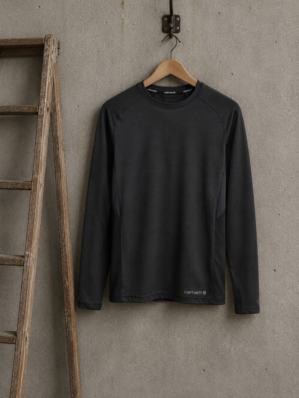 Carhartt Force Midweight Micro Grid Base Layer Crewneck XL Black New With Tags